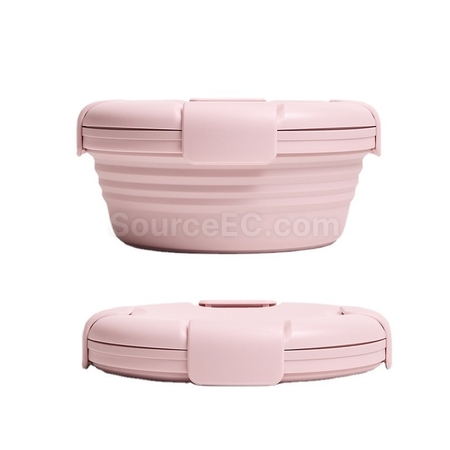 禮品訂造環保矽膠折疊飯盒紀念品