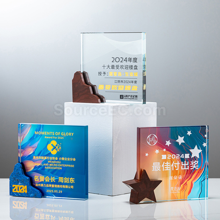 禮品訂造大理石水晶獎座紀念品