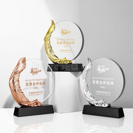 禮品訂造金屬水晶座紀念品