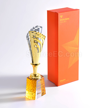 禮品訂造金屬水晶獎座紀念品