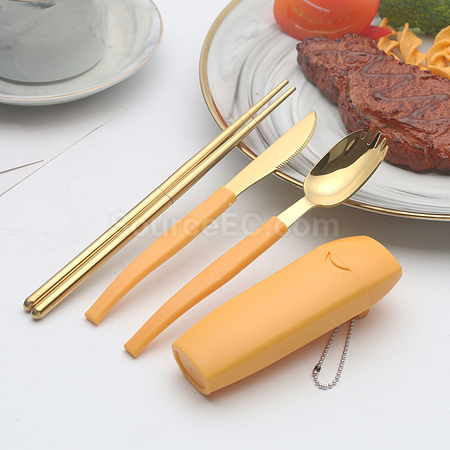 禮品訂造便攜不鏽鋼自備餐具套裝紀念品