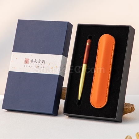 禮品訂造銅木質商務寶珠筆紀念品