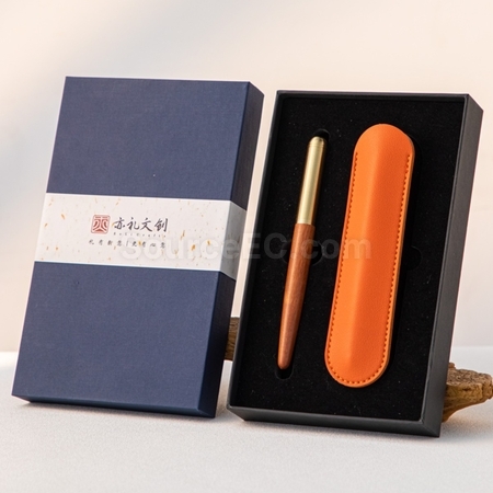 禮品訂造銅木質商務寶珠筆紀念品
