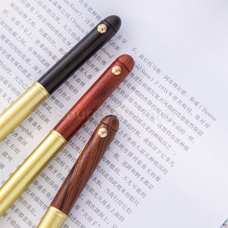 禮品訂造銅木質商務寶珠筆紀念品