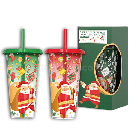 禮品訂造聖誕節變色杯紀念品