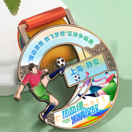 禮品訂造足球金屬獎牌紀念品