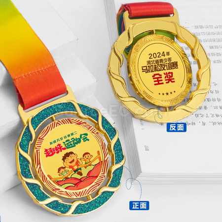 禮品訂造旋轉金屬獎牌紀念品