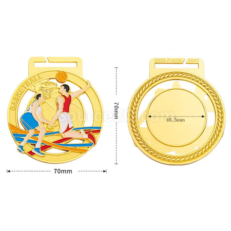 禮品訂造籃球金屬獎牌紀念品