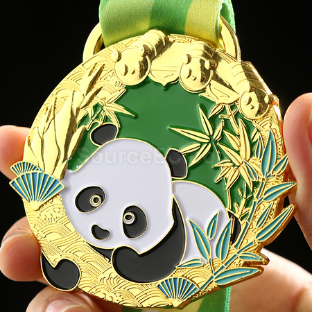 禮品訂造熊貓金屬獎牌紀念品