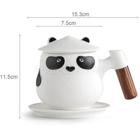 禮品訂造熊猫陶瓷杯紀念品