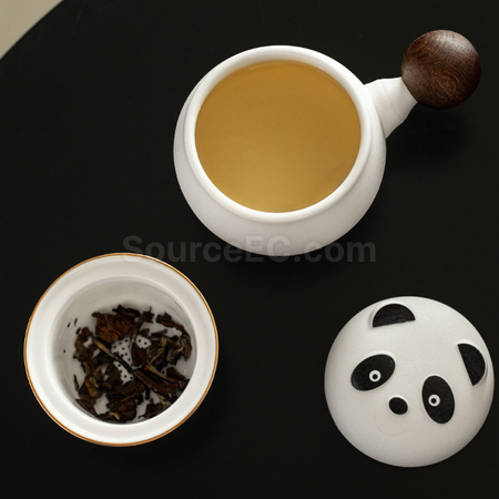 禮品訂造熊猫陶瓷杯紀念品
