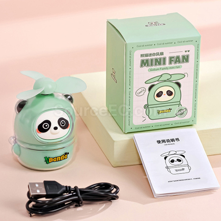 禮品訂造熊貓迷你風扇紀念品