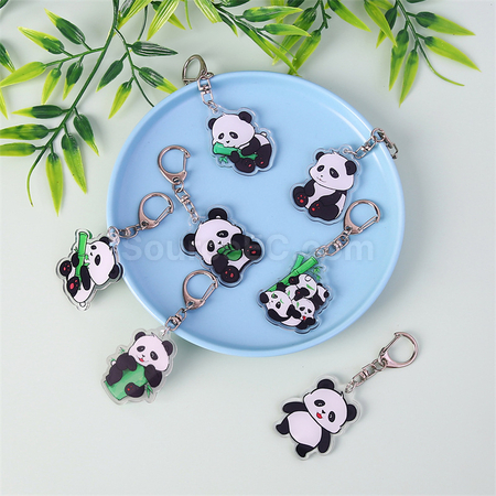 禮品訂造熊貓壓克力鑰匙扣紀念品