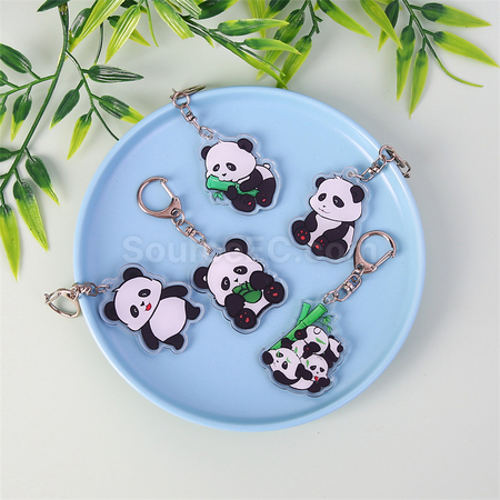 禮品訂造熊貓壓克力鑰匙扣紀念品