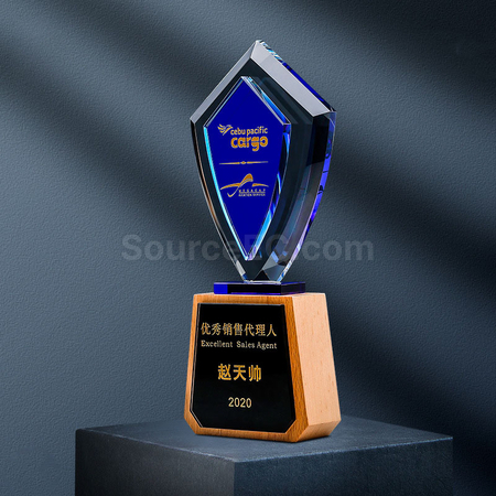 禮品訂造盾牌水晶獎杯紀念品