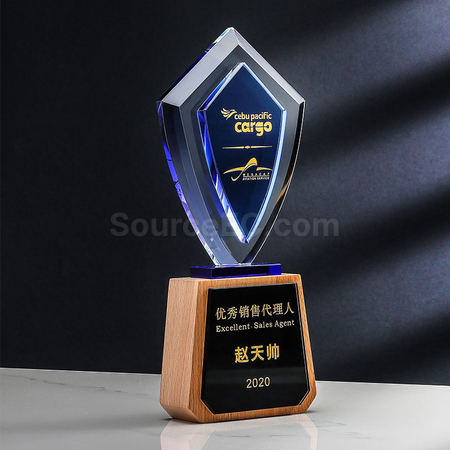 禮品訂造盾牌水晶獎杯紀念品