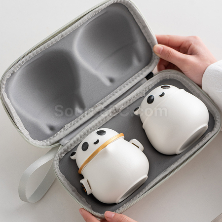 禮品訂造熊貓便攜旅行茶具紀念品