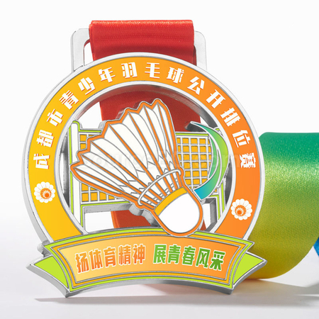 禮品訂造羽毛球金屬獎牌紀念品