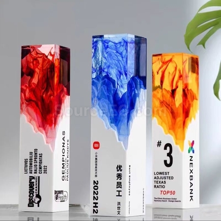 禮品訂造炫彩水晶座紀念品