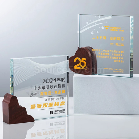 禮品訂造大理石水晶獎座紀念品