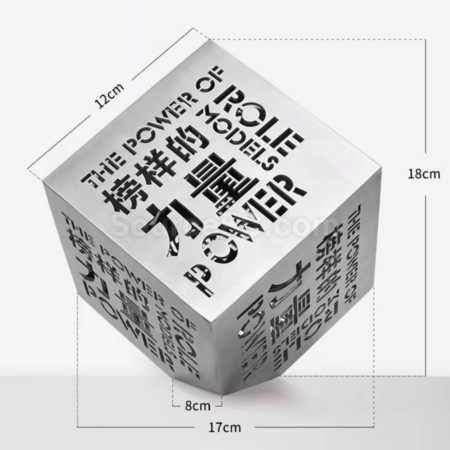 禮品訂造金屬魔方鏤空發光獎盃紀念品