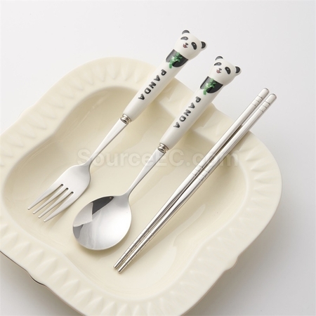 禮品訂造熊貓自備餐具套裝紀念品