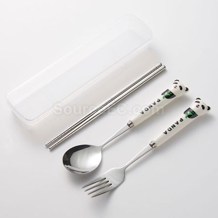 禮品訂造熊貓自備餐具套裝紀念品