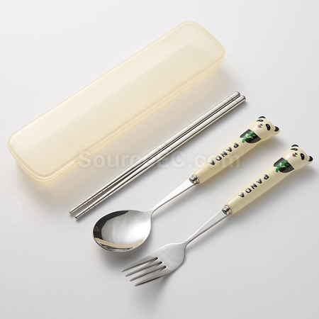 禮品訂造熊貓自備餐具套裝紀念品