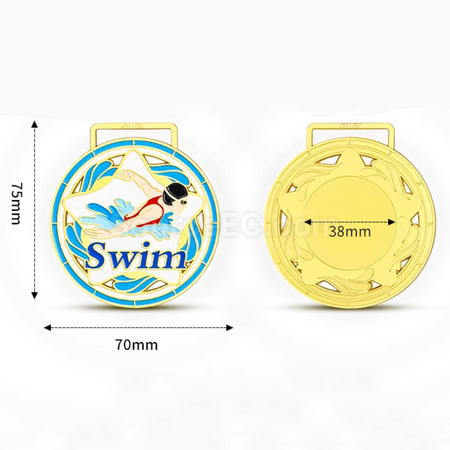 禮品訂造游泳金屬獎牌紀念品
