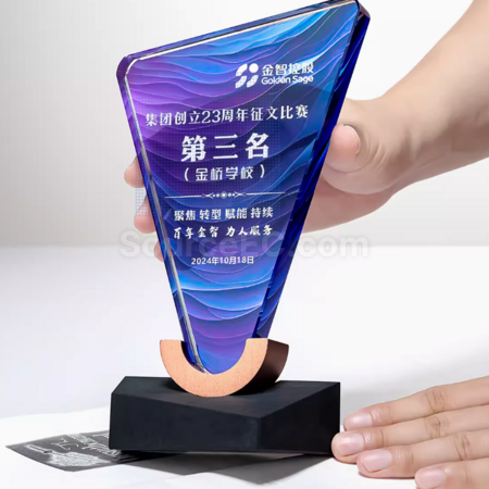 禮品訂造大理石水晶獎杯紀念品