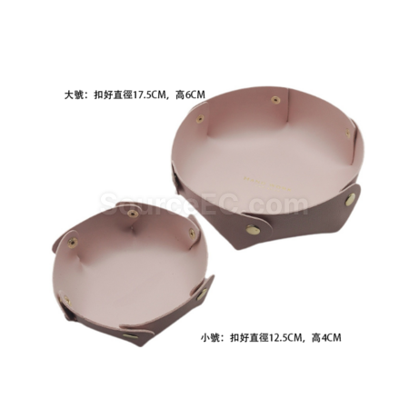 禮品訂造圓形PU皮革收納盒紀念品
