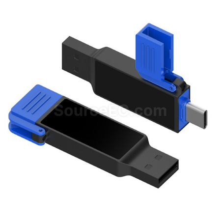 禮品訂造Type-C 發光USB手指紀念品