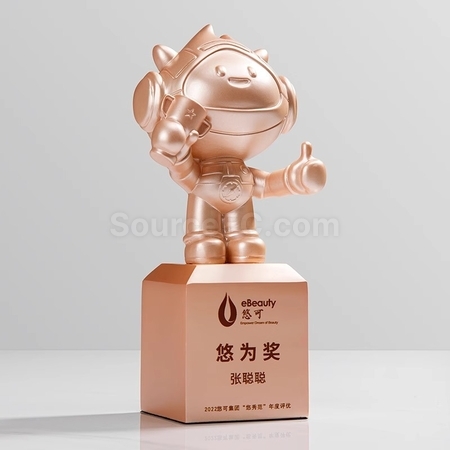 禮品訂造企業造型樹脂獎座紀念品