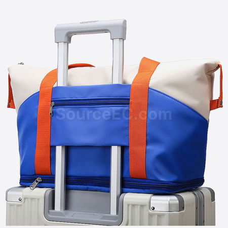 禮品訂造大容量拼色摺疊旅行包紀念品