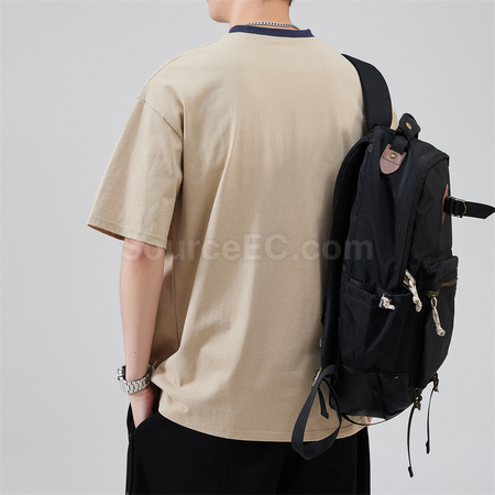 禮品訂造撞色口袋圓領T恤紀念品