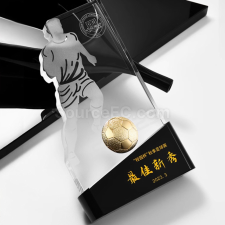 禮品訂造足球比賽冠軍獎座紀念品