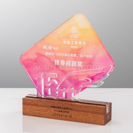 禮品訂造水晶金屬實木獎座紀念品