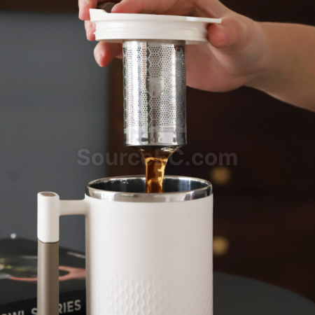 禮品訂造304不銹鋼馬克杯帶茶漏紀念品