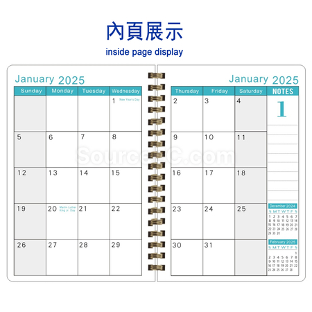 禮品訂造日程記事筆記本紀念品