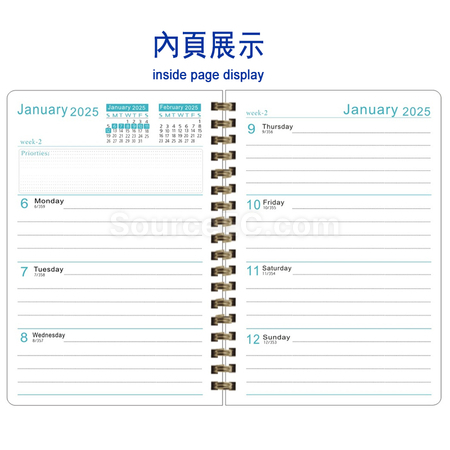 禮品訂造日程記事筆記本紀念品