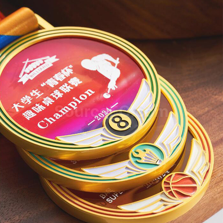 禮品訂造桌球金屬獎牌紀念品