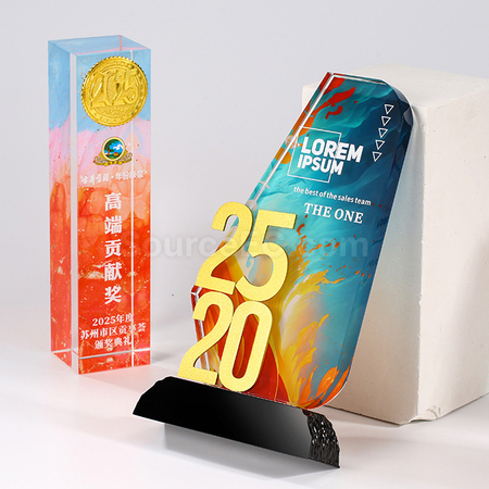 禮品訂造2025水晶獎座紀念品
