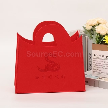 禮品訂造蛇年毛氈袋紀念品