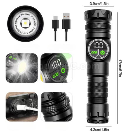 禮品訂造LED多功能強光手電筒紀念品