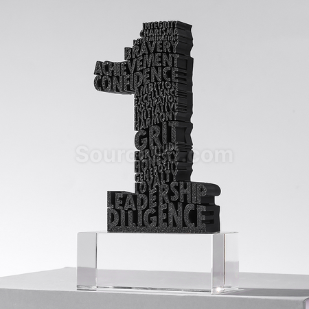 禮品訂造3D數字獎座紀念品