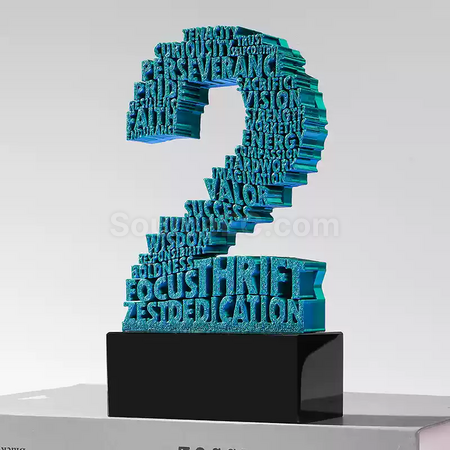 禮品訂造3D數字獎座紀念品