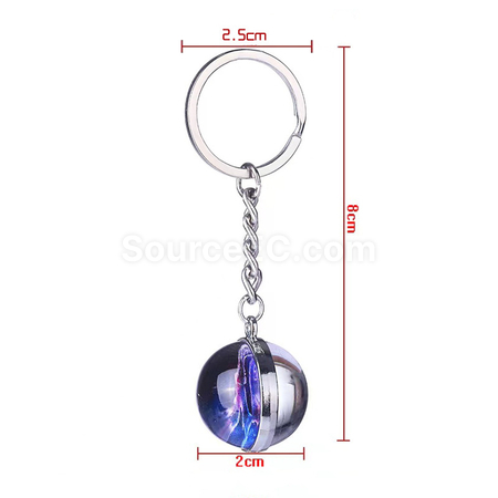 禮品訂造夜光球體鑰匙扣紀念品