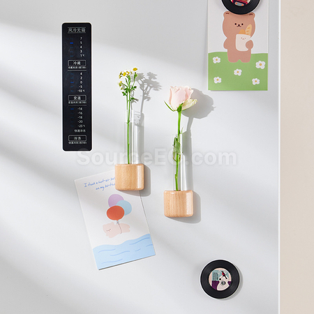 禮品訂造磁吸冰箱貼水耕小花瓶紀念品