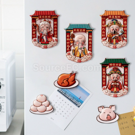 禮品訂造財神爺冰箱貼紀念品