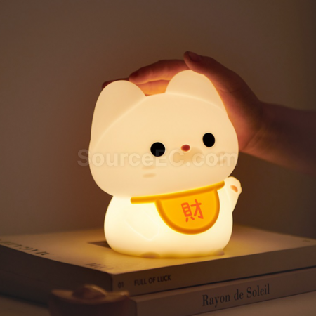 禮品訂造招財貓小夜燈/拍拍燈紀念品